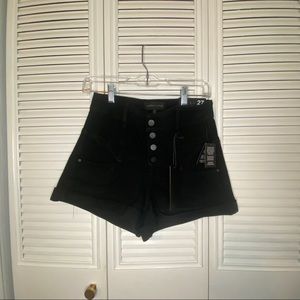 NWT - Kendall & Kylie Black High Rise Denim Shorts Sz 27